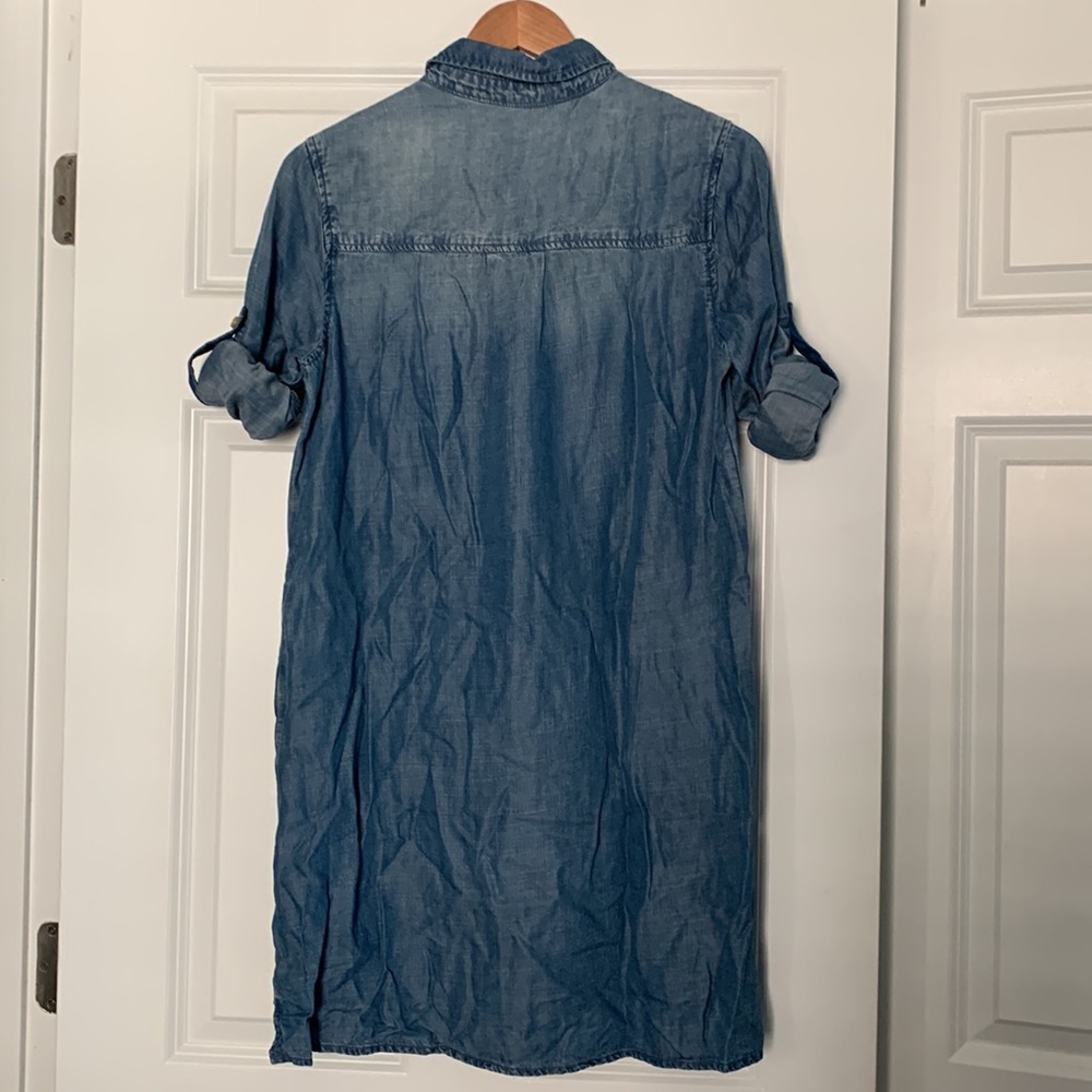 cloth & stone Anthropologie Chambray Shirt Dress Tunic - Picture 6 of 10